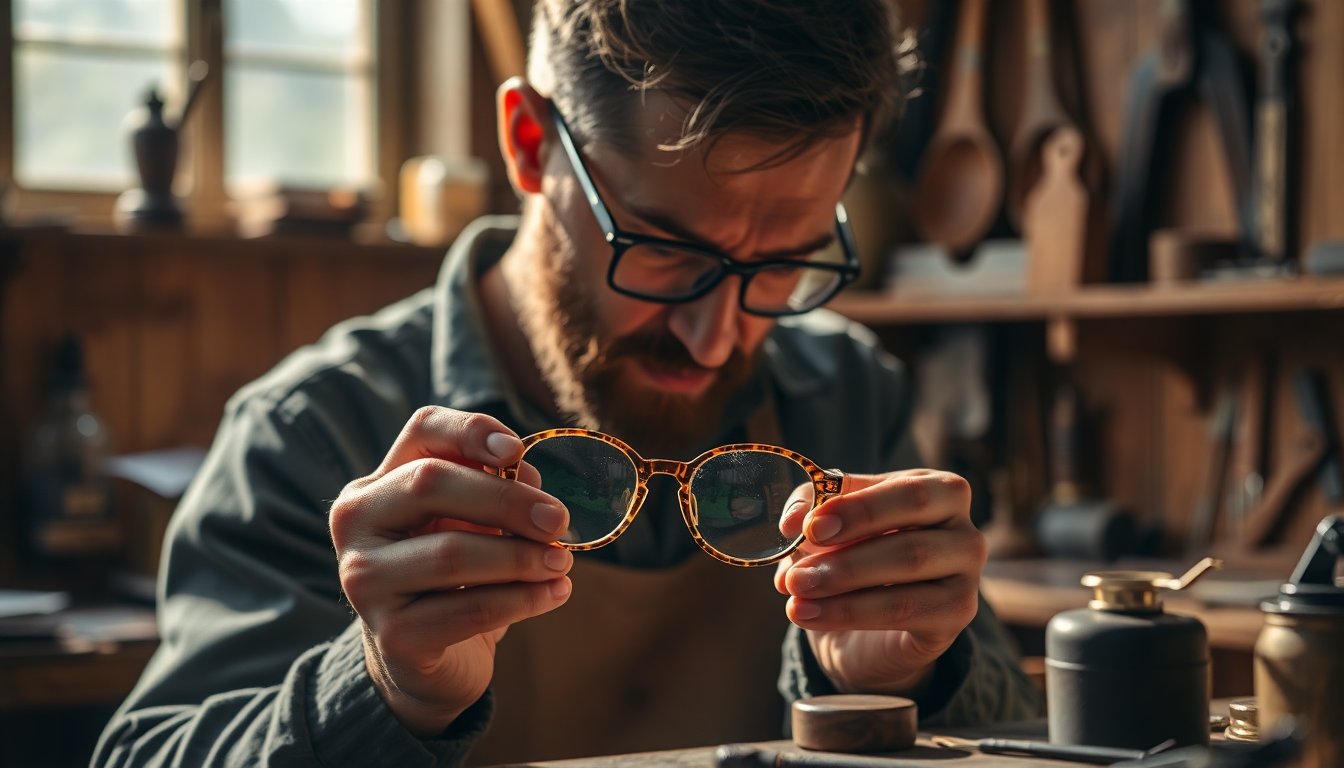 Modern ve şeffaf çerçeveli gözlük modeli